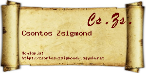 Csontos Zsigmond névjegykártya